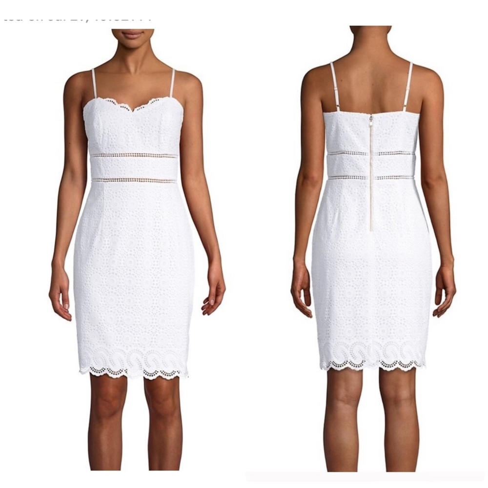 Lilly Pulitzer Jaida Sweetheart Eyelet Dress in White.